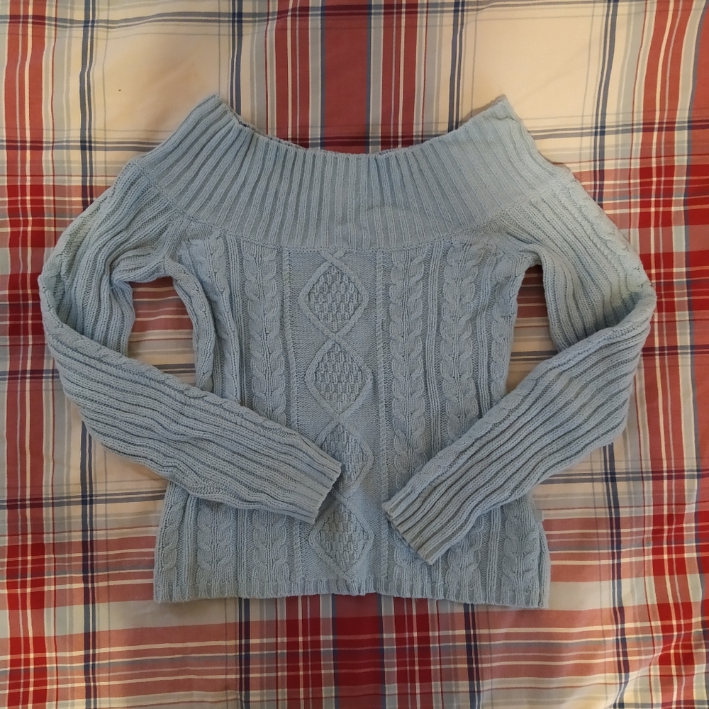 American Eagle Chunky Off Shoulder Sweater